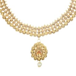 artificial gold stone artificial choker necklace set