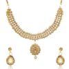artificial gold stone artificial choker necklace set-3