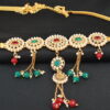 artificial imitation jewellery multicolour stone and pearls embellished kamarpatta