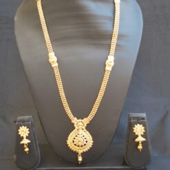 artificial gold stone studded beaded chain wedding jewelry-1
