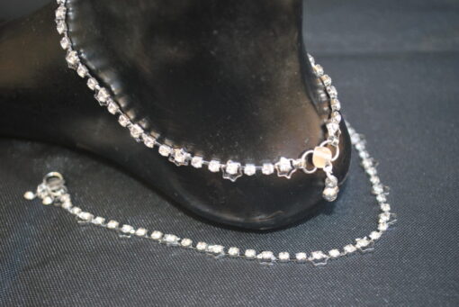 Imitation artificial silver base metal anklet for women