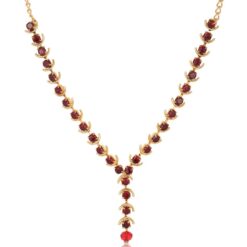Imitation Red Stone studded Choker Necklace for Women-2