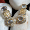 Gold Plated Handcrafted White colour Earrings