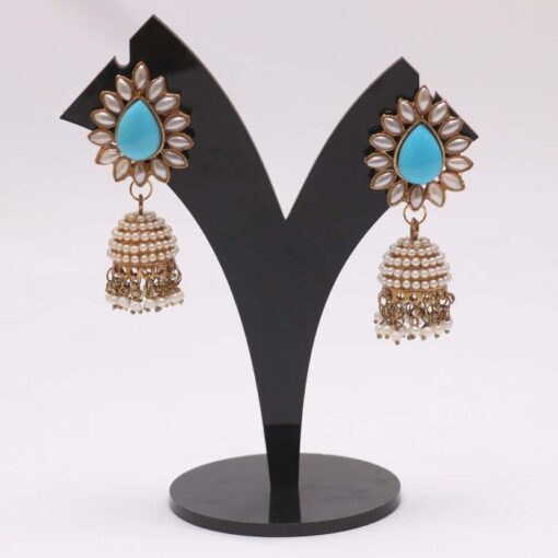 Torquise blue jhumki earrings online