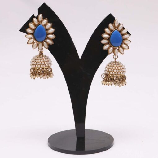 Royal blue jhumki earrings online